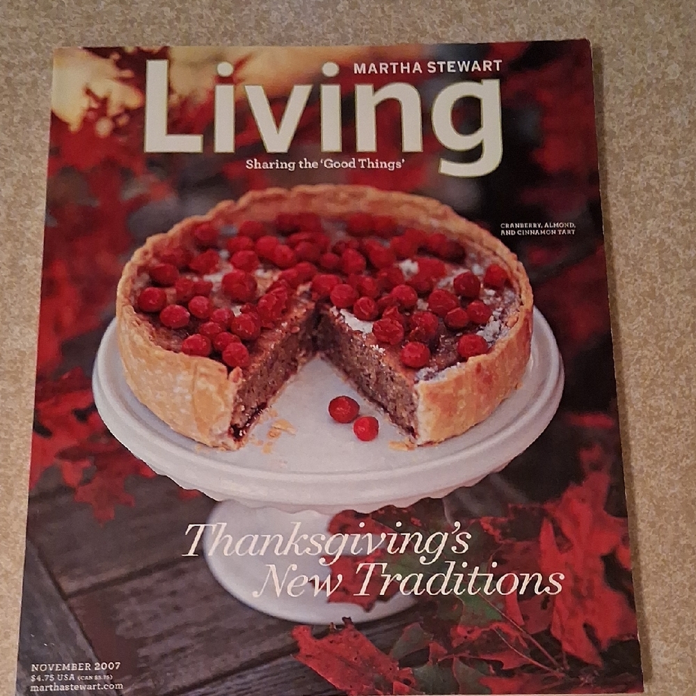 Martha Stewart Living Magazine - Cranberry Almond Pie Cover